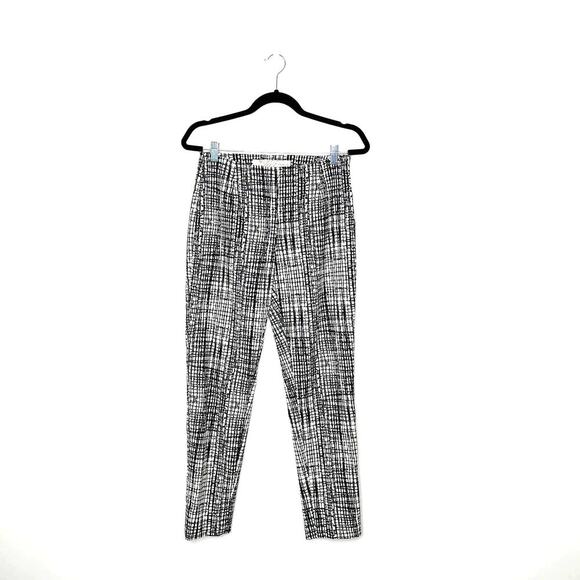 Lela Rose Checkered Print Skinny Pants 6 - Picture 1 of 13